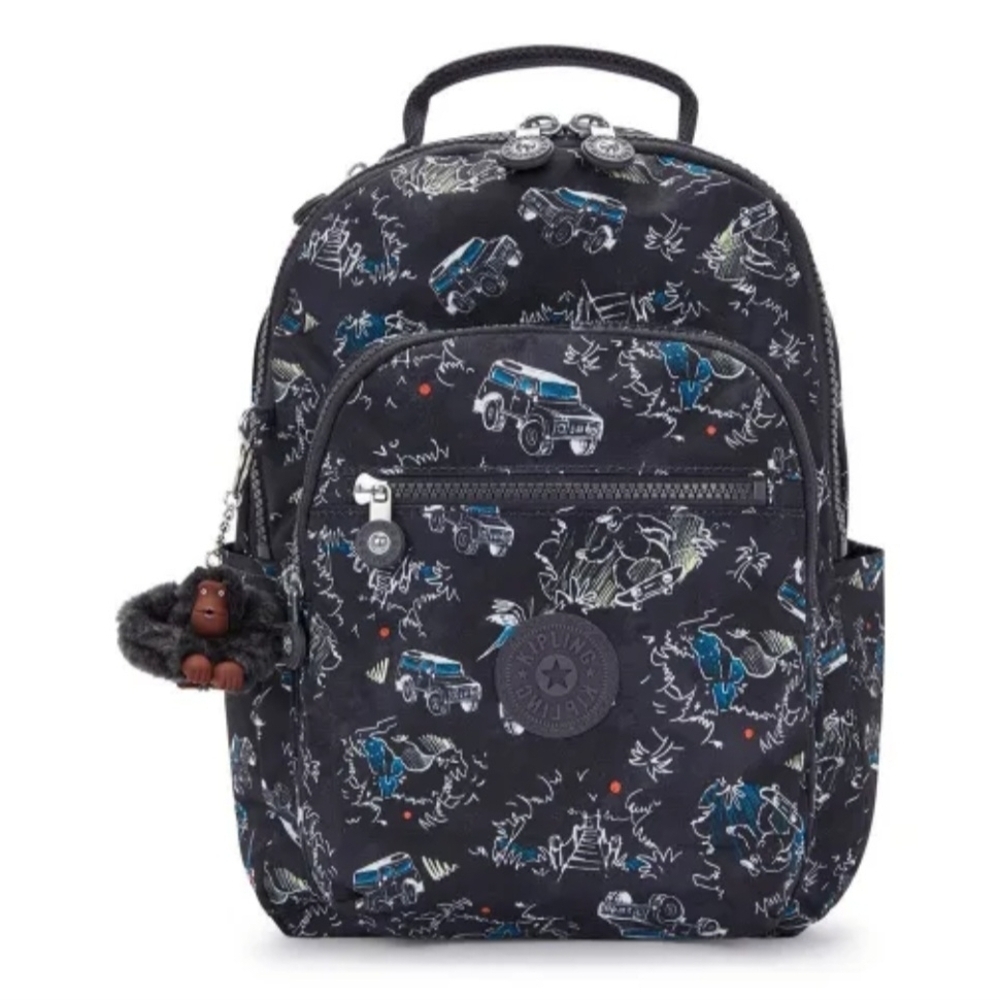 Kipling Seoul S 14L Backpack, Jungle Print, Laptop Compatible